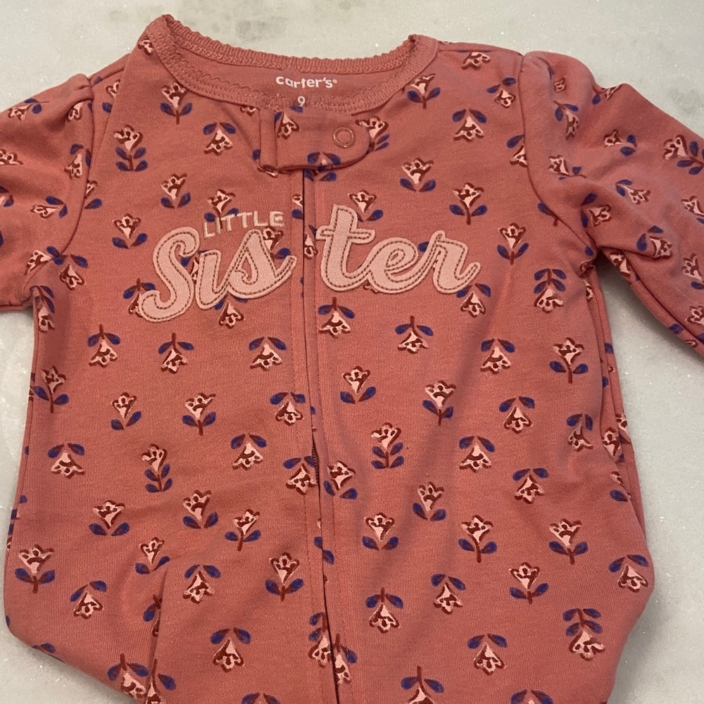 Carter's Floral Little Sister One Piece in Pink and Purple